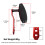 Bouton de poignée de moulinet Baitcasting, pièce de-Noir 4
