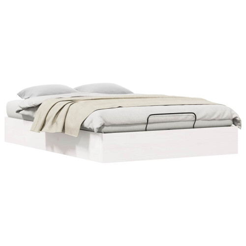 VidaXL vidaXL Ottoman Bed Frame with Storage White 150 x 200 cm 1