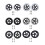 Roue avant universelle de remplacement pour-7 pouces Noir 4