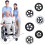 Roue avant universelle de remplacement pour-7 pouces Noir 6
