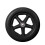 Roue avant universelle de remplacement pour-7 pouces Noir 8