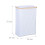 Compact Bathroom Spa Set (2-Piece) – 105L Hamper with Lid & White Lacquered Bamboo Bath Shelf 6