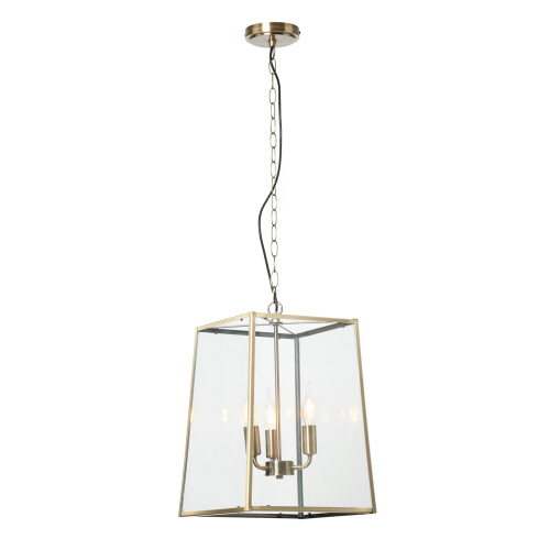 Litecraft Emery Antique Brass Ceiling Pendant