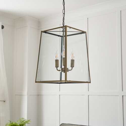 Litecraft Emery Antique Brass Ceiling Pendant 2