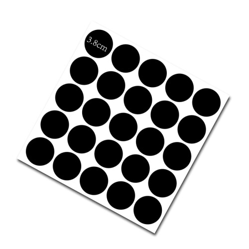 Blackboard Sticker Labels, 25 Pcs/Sheet, 38mm, 210x210mm, Round, 5 Sheets 2
