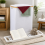 Compact Bathroom Spa Set (2-Piece) – 105L Hamper with Lid & White Lacquered Bamboo Bath Shelf 2