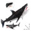 Figurine de mégalodon Cool, Statue exquise,-mégalodon noir 8