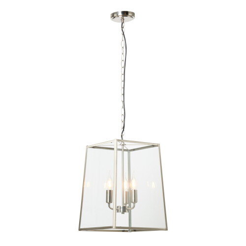 Litecraft Emery Brushed Chrome Ceiling Pendant