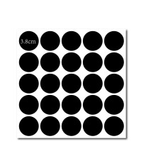 Tafelsticker-Etiketten, 25 Stk./Blatt, 38 mm, 210 x 210 mm, rund, 5 Blatt
