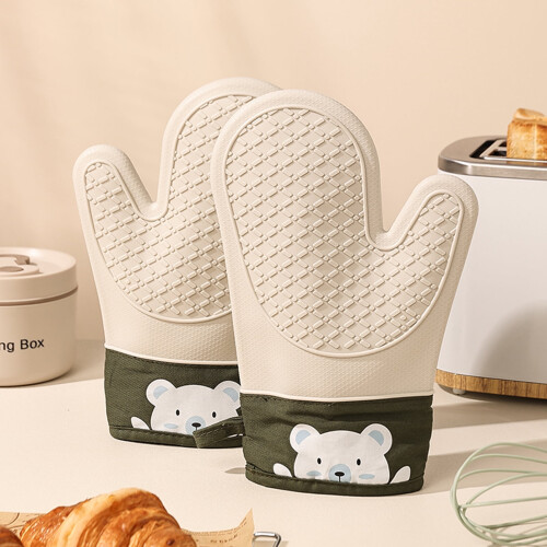 Gants isolants antidérapants en silicone, double couche épaisse 1