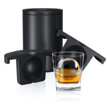 Kristallklare Eiskugelform - Silikon-Eisballform für Cocktails & Whiskey