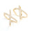Brass Micro Pave CZ Cuff Rings 18K Gold Plated Size 7 1