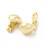 Alloy Clip-on Earring Findings Horizontal Loop Golden 30 1