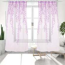 Purple Willow Voile Curtains 82in L x 39in W 2 pcs