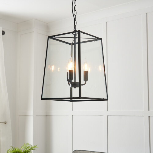 Litecraft Emery Matte Black Ceiling Pendant 1