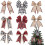 Buffalo Plaid Burlap Bows 8 pcs 7.3x8.9 inch 1