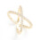 Brass Micro Pave CZ Cuff Rings 18K Gold Plated Size 7 3