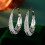 S925 Silver C-Shaped Large Circle Earrings 1 Pair 3