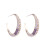 S925 Silver C-Shaped Large Circle Earrings 1 Pair 6