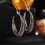 S925 Silver C-Shaped Large Circle Earrings 1 Pair 8