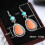 Vintage silver water drop earrings for women 5