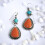 Vintage silver water drop earrings for women 8