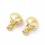 Alloy Clip-on Earring Findings Horizontal Loop Golden 30 2