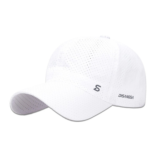 Fashion Sport Dad Hat Breathable Polyester Fabric-White