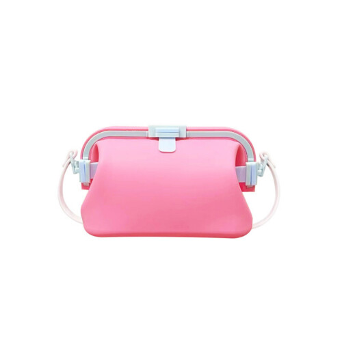Waterproof Silicone Swimming Storage Bag Foldable-Pink Color