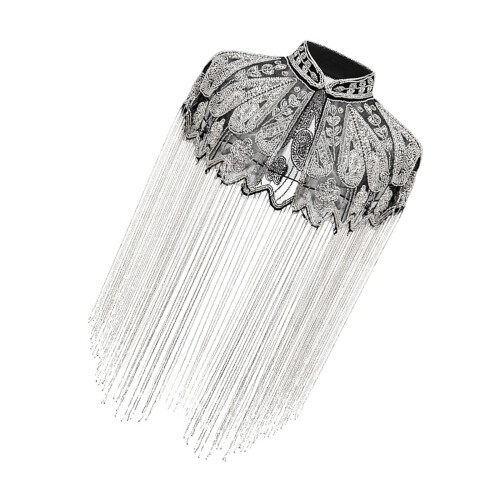 Shimmering Metallic Capes With Beading Great For-Silver