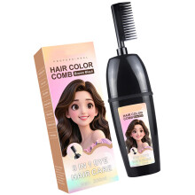 Long Lasting Bubble Hair Dyes With Comb For-Brown black