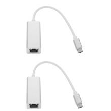 Ethernet-nettverksadapter USB-C til RJ45 2-pakning