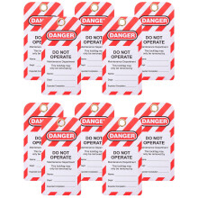 Lockout Tags Danger Warning for Equipment Repair 10 pcs