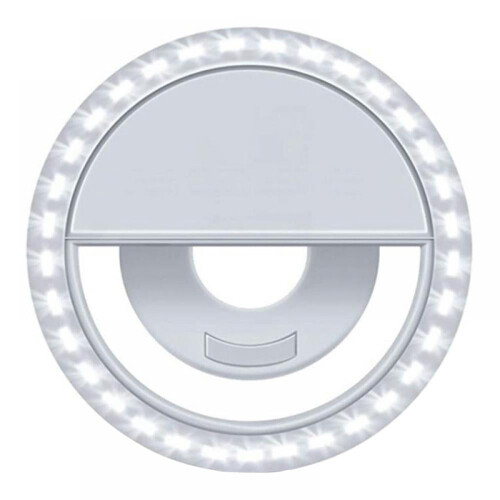 Mini Anel de Luz para Selfie Prettyui com 36 LEDs e 3 Modos, Recarregável