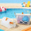 Foldable Swimming Shoulder Bag 20x11x11cm-White Color 9