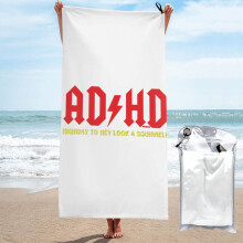 Plážový uterák z mikrovlákna s ADHD, mäkký, 81 x 152 cm