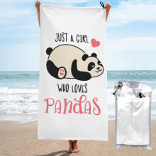 Plážový uterák Panda z mikrovlákna 30x60 palcov