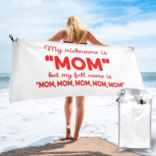 Plážový uterák z mikrovlákna Mom Mom, mäkký, 30x60 palcov
