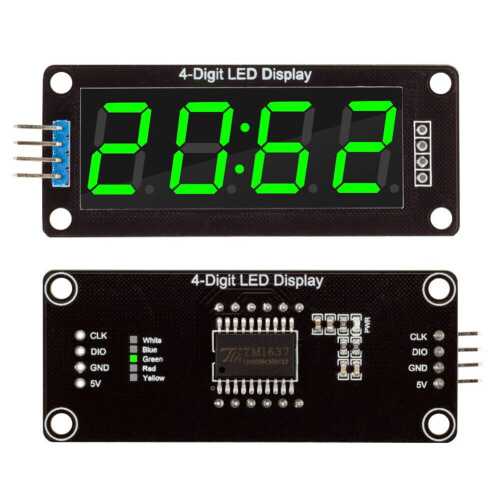 Tubo de LED TM1637RGB para relógio, 0,56 polegadas, 4 dígitos