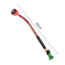 Greenhouse watering device with 4 taps and long pole