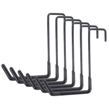 Crochets de rangement en acier pour garage, fixation murale, lot de 6