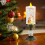 LED flammeløse bloklys med julemandsdesign, batteri 8