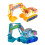 Lighted Up Musical Excavator Vehicle Toy STEM Learning-Yellow 2