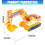 Lighted Up Musical Excavator Vehicle Toy STEM Learning-Yellow 4
