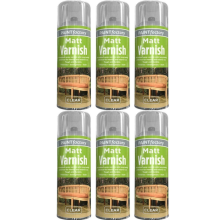 Paint Factory Matt Varnish Spray Paint Clear 250ml x 6