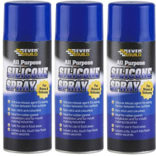 Everbuild Silicone Spray Multi Purpose Lubricant 400ml x 3