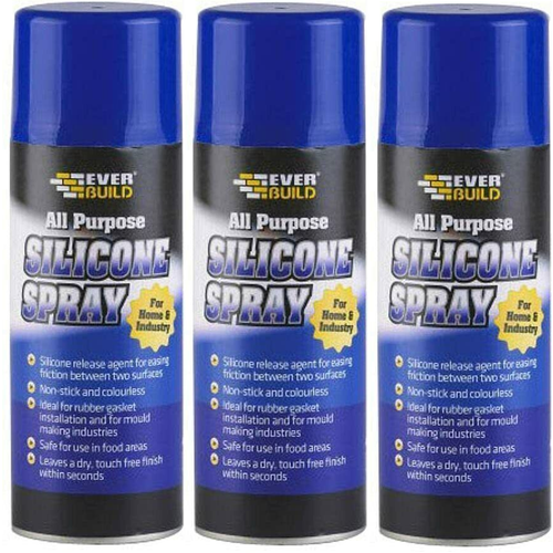 Everbuild Everbuild Silicone Spray Multi Purpose Lubricant 400ml x 3