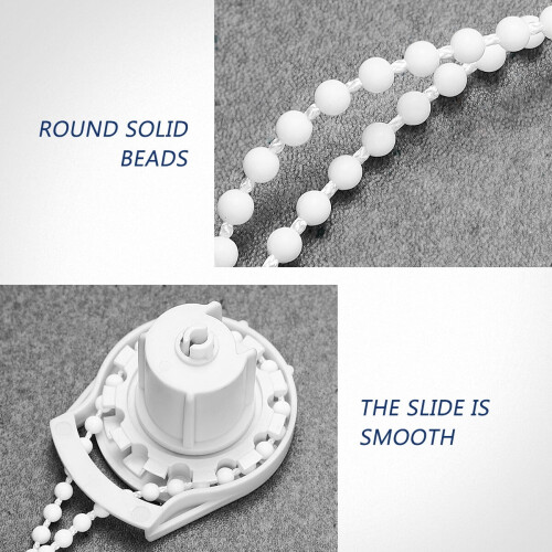 Window Roller Blind Chain White 2 Pieces 2