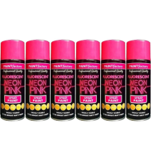 Paint Factory All purpose Spray Paint Neon Pink 400ML X 6