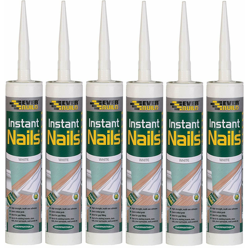 Everbuild Everbuild Instant Nails High Strength Quick Grab Panel Adhesive White 290ml x 6